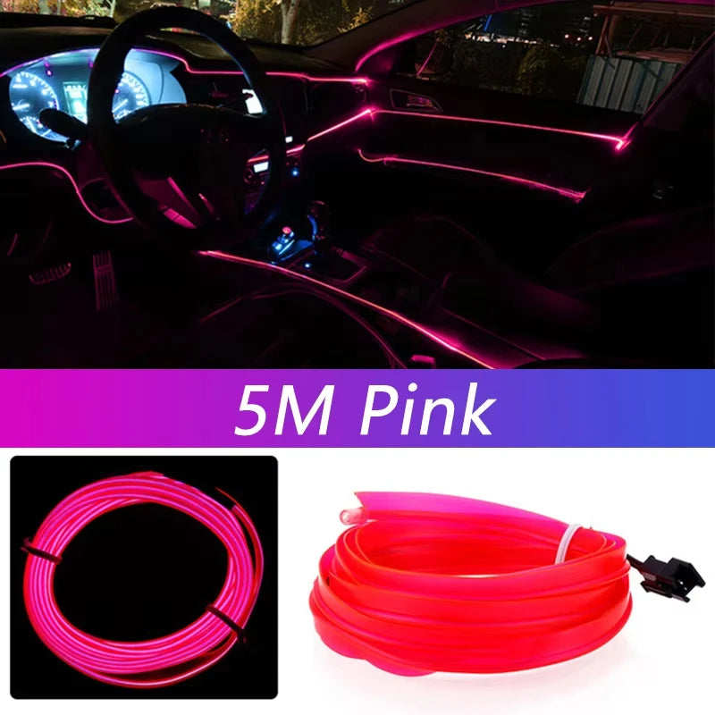 5M Car Interior Led Strip Light Neon