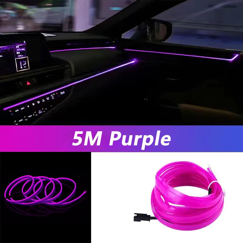 5M Car Interior Led Strip Light Neon